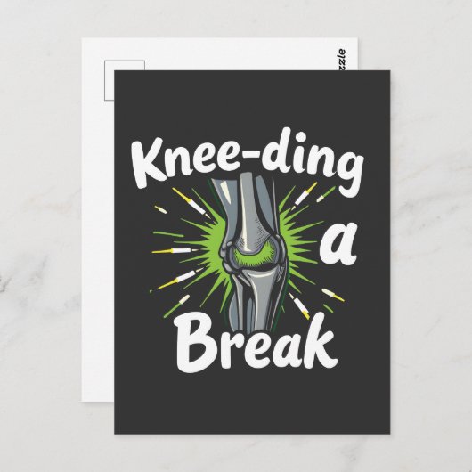 膝を膝で打ちおもしろい直す ポストカード (正面/裏面)