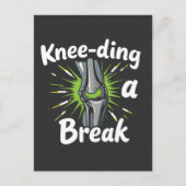 膝を膝で打ちおもしろい直す ポストカード (正面)