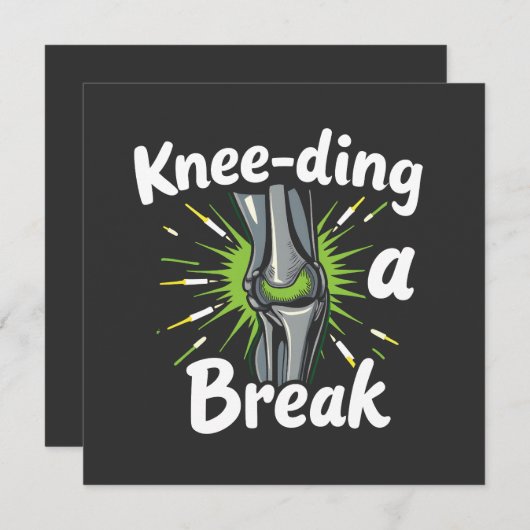 膝を膝で打ちおもしろい直す 招待状 (正面/裏面)