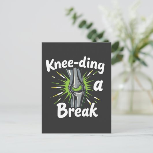 膝を膝で打ちおもしろい直す 案内ポストカード (スタンド正面)