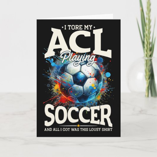 膝前十字靭帯手術の回復、サッカーのための膝手術サポート カード (正面)