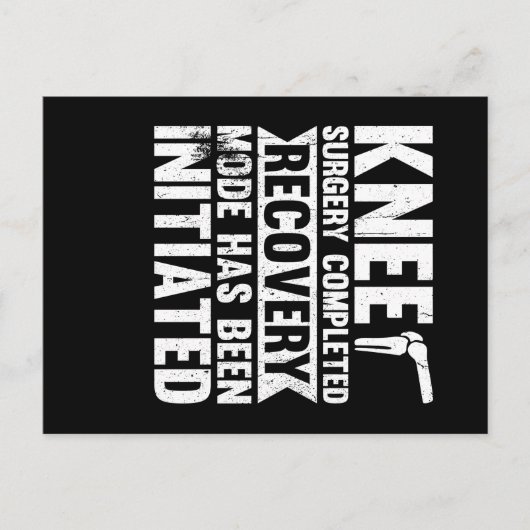 膝手術の完了リカバリモード ポストカード (正面)