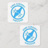 膝手術の生存者 スクエア名刺 (正面/裏面)