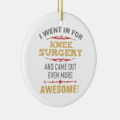 膝手術回復ユーモア セラミックオーナメント (右)