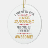 膝手術回復ユーモア セラミックオーナメント (左)