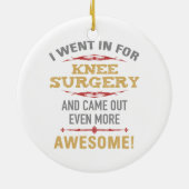 膝手術回復ユーモア セラミックオーナメント (裏面)