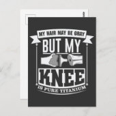 膝手術置換古チタン膝 ポストカード (正面/裏面)