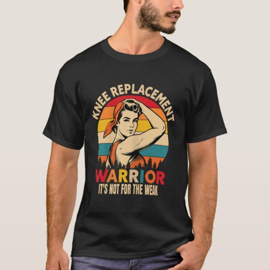 膝置き換え戦士の肩上げ後研磨機 Tシャツ (正面)