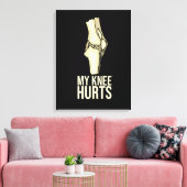 膝置換回復ギフト新規関節手術 キャンバスプリント (インサイチュ (リビング))