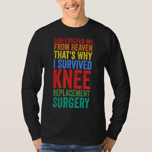膝置換手術生き延び膝のリプルをした Tシャツ (正面)