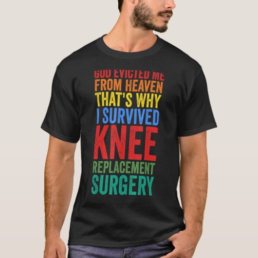 膝置換手術生き延び膝のリプルをした Tシャツ (正面)