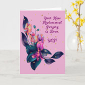 膝置換手術用パープルラン カード (黄色い花)