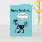 膝置換手術 – おもしろい引用文 カード (黄色い花)