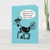 膝置換手術 – おもしろい引用文 カード (正面)