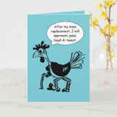 膝置換手術 – おもしろい引用文 カード (黄色い花)