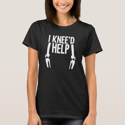 膝関節手術の患者をサポート Tシャツ (正面)