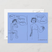 膠着のSpondylitisの発表の漫画の郵便はがき 案内ポストカード (正面/裏面)