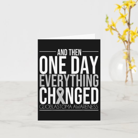 膠芽腫認識度五脳腫瘍による脳の治癒 カード (黄色い花)