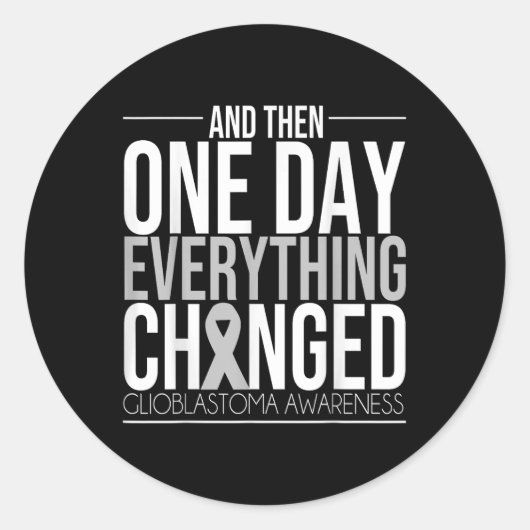 膠芽腫認識度五脳腫瘍による脳の治癒 ラウンドシール (正面)