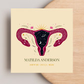 膣モダンデザイン誕生コーチ助産師成熟度 スクエア名刺