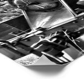 膨らむビリー古ファッションドい蒸気機関車 ポスター (角)