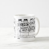 膨らむ人形を販売するショップはサイクルショップ コーヒーマグカップ (正面右)