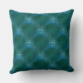 膨らんだまたは膨らんだように見える緑がかったシアンのグリル クッション (裏面)