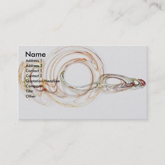 膨らんだガラス彫刻の名刺 名刺 (正面)