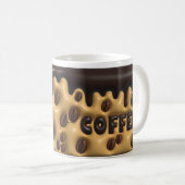膨らんだコーヒー コーヒーマグカップ (正面右)