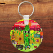 膨らんだサボテン キーホルダー (正面)