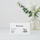 膨らんだ頑固な牛 名刺 (スタンド正面)