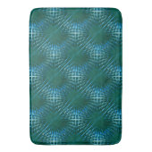 膨らんだ、または膨らんだ感じの緑がかったシアンのグリル バスマット (正面縦)