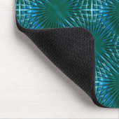 膨らんだ、または膨らんだ見える派手なシアンの尖ったグリッド マウスパッド (コーナー)