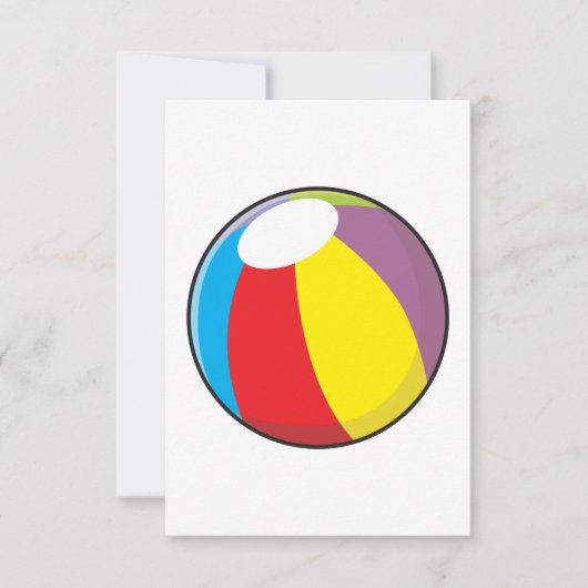 膨カスタム張可能なプラスチックビーチボール招待状 招待状 (正面)