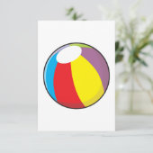膨カスタム張可能なプラスチックビーチボール招待状 招待状 (スタンド正面)
