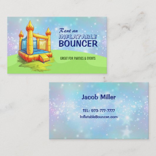 膨張可能なバウンサーの名刺 名刺 (正面/裏面)