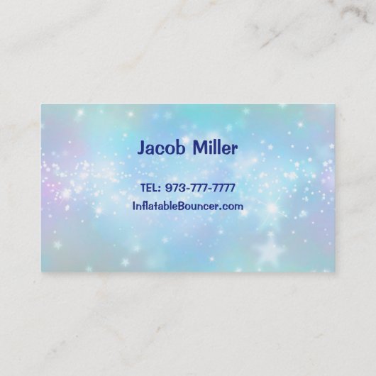 膨張可能なバウンサーの名刺 名刺 (裏面)