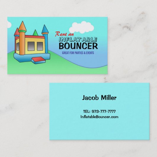 膨張可能なバウンサー名刺 名刺 (正面/裏面)