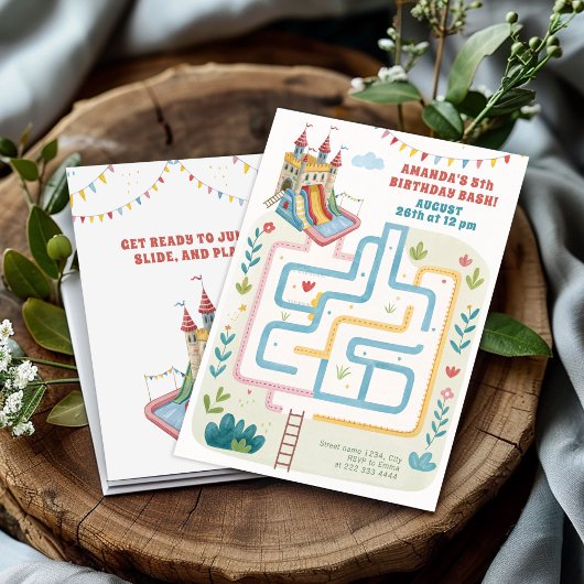 膨張可能なパーティー誕生日 招待状