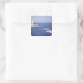 膨張可能なボートに乗ったポルトガル海軍チーム スクエアシール (バッグ)