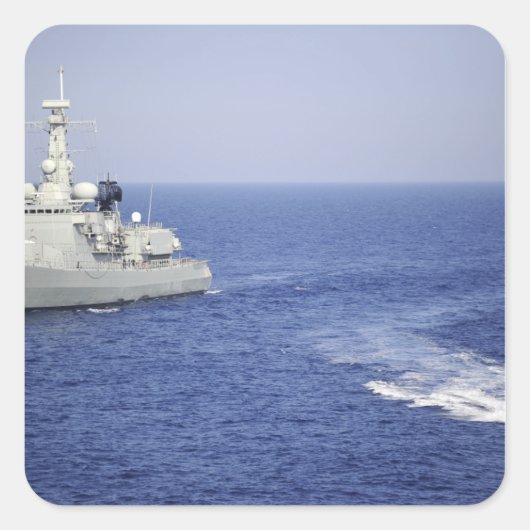 膨張可能なボートに乗ったポルトガル海軍チーム スクエアシール (正面)