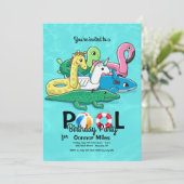 膨脹可能なプールトイ招待状 招待状 (スタンド正面)