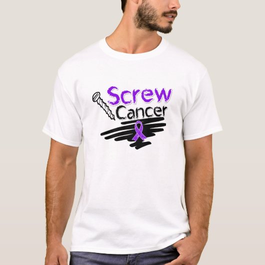 膵おもしろい癌を発症する Tシャツ (正面)