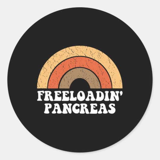 膵臓おもしろい1型糖尿病性糖尿病G ラウンドシール (正面)