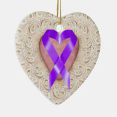 膵臓がんのハート- SRF セラミックオーナメント (右)