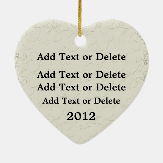 膵臓がんのハート- SRF セラミックオーナメント (裏面)