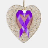 膵臓がんのハート- SRF セラミックオーナメント (右)
