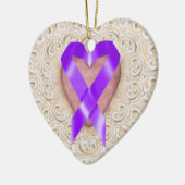 膵臓がんのハート- SRF セラミックオーナメント (左)