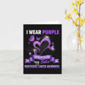 膵臓がんの姉を思い紫を身に着ける カード (黄色い花)