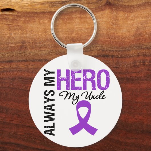膵臓がんはいつも私のヒーロー私の叔父 キーホルダー (正面)